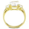 WildKlass Stainless Steel Ring IP Gold Women AAA Grade CZ Clear-WildKlass Jewelry