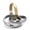 WildKlass Stainless Steel Ring Two-Tone IP Rose Gold Women-WildKlass Jewelry
