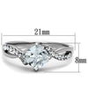 WildKlass Stainless Steel Ring High Polished (no Plating) Women AAA Grade CZ Clear-WildKlass Jewelry