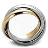 WildKlass Stainless Steel Ring Two-Tone IP Rose Gold Women-WildKlass Jewelry