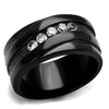 WildKlass Stainless Steel Ring IP Women AAA Grade CZ Clear-WildKlass Jewelry
