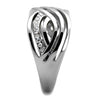 WildKlass Stainless Steel Ring High Polished (no Plating) Women Top Grade Crystal Clear-WildKlass Jewelry