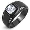 WildKlass Stainless Steel Ring IP Men AAA Grade CZ Clear-WildKlass Jewelry