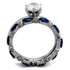 WildKlass Stainless Steel Ring High Polished Women AAA Grade CZ Clear-WildKlass Jewelry