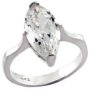 WildKlass 925 Sterling Silver Ring High-Polished Women AAA Grade CZ Clear-WildKlass Jewelry
