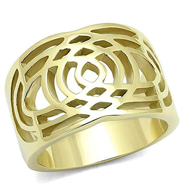 WildKlass Stainless Steel Ring IP Gold Women-WildKlass Jewelry