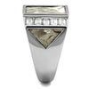 WildKlass Stainless Steel Ring No Plating Men AAA Grade CZ Clear-WildKlass Jewelry