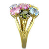 WildKlass Stainless Steel Ring Two-Tone IP Gold Women Assorted Multi Color-WildKlass Jewelry