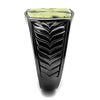 WildKlass Stainless Steel Ring IP Light Black (IP Gun) Men Semi-Precious Topaz-WildKlass Jewelry