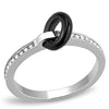 WildKlass Stainless Steel Ring High Polished Women Top Grade Crystal Clear-WildKlass Jewelry
