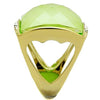 WildKlass Stainless Steel Ring IP Gold Women Synthetic Apple Green Color-WildKlass Jewelry