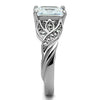 WildKlass Stainless Steel Ring High Polished Women AAA Grade CZ Clear-WildKlass Jewelry