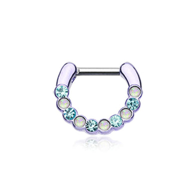 Colorline Opal Paradigm WildKlass Septum Clicker-WildKlass Jewelry