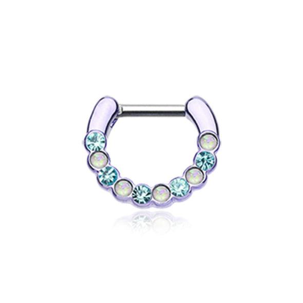 Colorline Opal Paradigm WildKlass Septum Clicker-WildKlass Jewelry