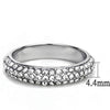 WildKlass Stainless Steel Ring High Polished Women Top Grade Crystal Clear-WildKlass Jewelry