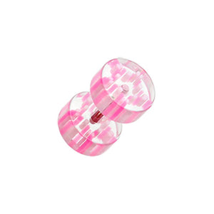 Pin Stripe UV Acrylic Fake WildKlass Plug-WildKlass Jewelry