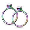 WildKlass Pair of Hollow Ball with Hoop Back 316L Stainless Steel Earrings-WildKlass Jewelry