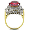 WildKlass Stainless Steel Ring Two-Tone IP Gold Women Top Grade Crystal Siam-WildKlass Jewelry