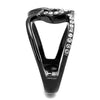 WildKlass Stainless Steel Ring IP Women Top Grade Crystal Clear-WildKlass Jewelry