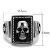 WildKlass Stainless Steel Ring High Polished Men Epoxy Jet-WildKlass Jewelry