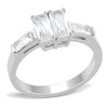 WildKlass Stainless Steel Ring High Polished Women AAA Grade CZ Clear-WildKlass Jewelry