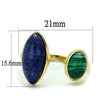 WildKlass Stainless Steel Ring IP Gold Women Precious Stone Montana-WildKlass Jewelry