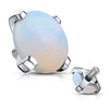 WildKlass Semi Precious Stone Prong Set 316L Surgical Steel Internally Threaded Dermal Anchor Top-WildKlass Jewelry