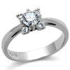 WildKlass Stainless Steel Ring High Polished (no Plating) Women AAA Grade CZ Clear-WildKlass Jewelry