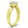WildKlass Stainless Steel Solitaire Ring IP Gold Women AAA Grade CZ Clear-WildKlass Jewelry