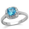WildKlass Stainless Steel Ring High Polished (no Plating) Women Synthetic Sea Blue-WildKlass Jewelry