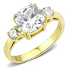 WildKlass Stainless Steel Ring IP Gold Women AAA Grade CZ Clear-WildKlass Jewelry