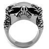 WildKlass Stainless Steel Ring High Polished Men Epoxy Jet-WildKlass Jewelry