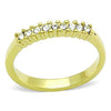 WildKlass Stainless Steel Eternity Ring IP Gold Women Top Grade Crystal Clear-WildKlass Jewelry