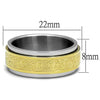 WildKlass Stainless Steel Ring Two-Tone IP Gold Men-WildKlass Jewelry