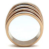 WildKlass Stainless Steel Minimalists Ring IP Rose Gold Women-WildKlass Jewelry