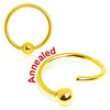 WILDKLASS Gold Plated One Side Fixed Captive Bead Ring-WildKlass Jewelry
