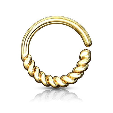 Half Circle Braided Bendable WildKlass Hoop Rings for Septum, Ear Cartilage, Daith and More-WildKlass Jewelry