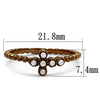 WildKlass Stainless Steel Ring IP Coffee Light Women Top Grade Crystal Light Rose-WildKlass Jewelry