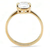 WildKlass Stainless Steel Ring IP Rose Gold Women AAA Grade CZ Clear-WildKlass Jewelry
