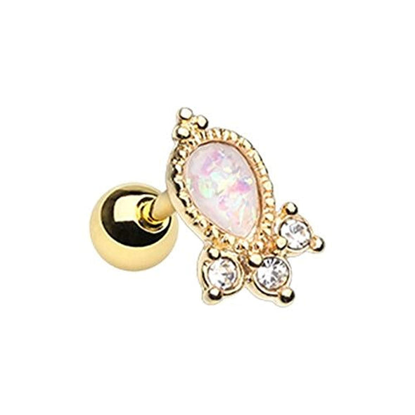 Golden Her Eminence WildKlass Cartilage Tragus Earring-WildKlass Jewelry