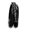 WildKlass Stainless Steel Ring IP Women Top Grade Crystal Black Diamond-WildKlass Jewelry