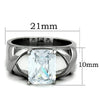 WildKlass Stainless Steel Celtic Ring High Polished (no Plating) Women AAA Grade CZ Clear-WildKlass Jewelry
