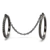 WildKlass Stainless Steel Ring IP Light Black (IP Gun) Women Top Grade Crystal Jet-WildKlass Jewelry