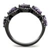 WildKlass Stainless Steel Ring IP Women AAA Grade CZ Amethyst-WildKlass Jewelry