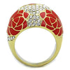WildKlass WildKlass Stainless Steel Ring IP Gold Women Top Grade Crystal Clear-WildKlass Jewelry