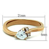 WildKlass Stainless Steel Ring IP Rose Gold Women AAA Grade CZ Clear-WildKlass Jewelry