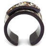 WildKlass Stainless Steel Ring IP Dark Brown (IP Coffee) Women Top Grade Crystal Multi Color-WildKlass Jewelry