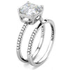 WildKlass Stainless Steel Ring High Polished Women Cubic Clear-WildKlass Jewelry