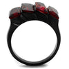WildKlass Stainless Steel Ring IP Black Women Synthetic Siam-WildKlass Jewelry