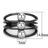 WildKlass Stainless Steel Ring IP Women Synthetic Gray-WildKlass Jewelry